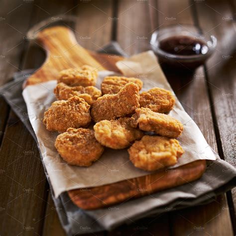 Crispy chicken nuggets stock photo containing food and chicken nuggets ...