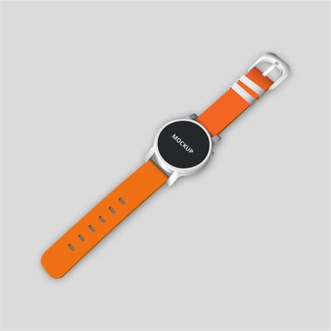 Premium Vector | Smart watch mockup orange