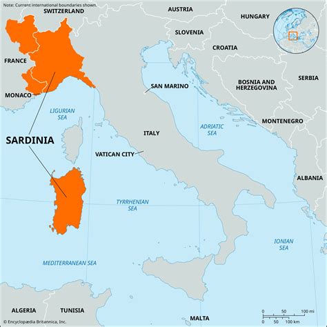 Map Of Italy Sardinia - Jobie Lynelle