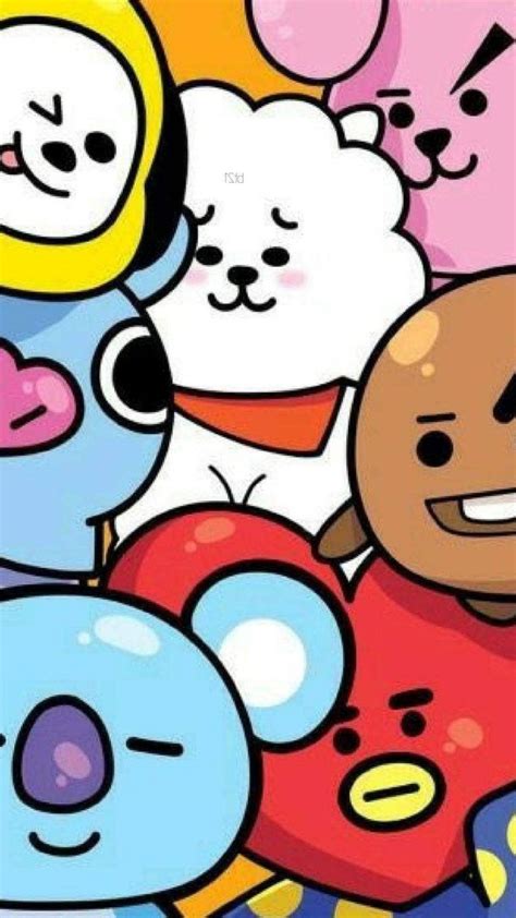 Download Bubbly BT21 Characters Wallpaper | Wallpapers.com