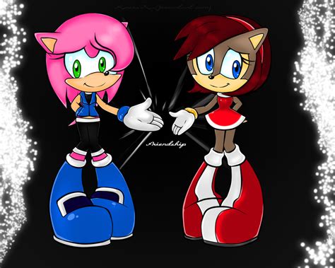 Sally Acorn and Amy Rose: Friendship by icefatal on DeviantArt