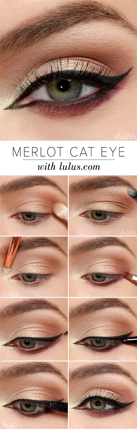 Lulus How-To: Merlot Cat Eye Makeup Tutorial - Lulus.com Fashion Blog