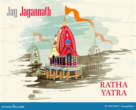 Rath Yatra Lord Jagannath Festival Holiday Background Celebrated in ...