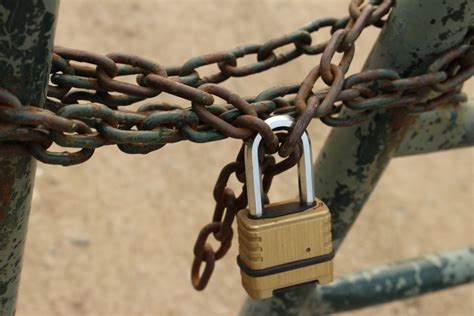 Locked Gate Padlock Chain Free Stock Photo - Public Domain Pictures