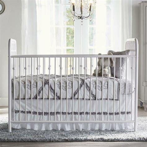 Standard Cribs - Metal Crib in White | DBC Baby Bedding Co