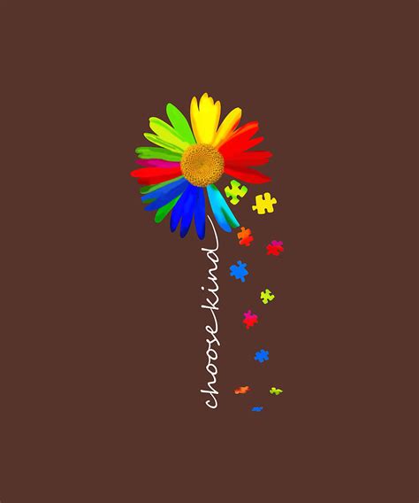 Autism Awareness Flower Choose-kind Digital Art by Felix