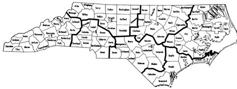 Printable North Carolina County Map