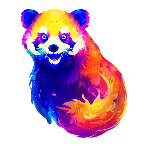 Watercolor Intricate Red Panda · Creative Fabrica