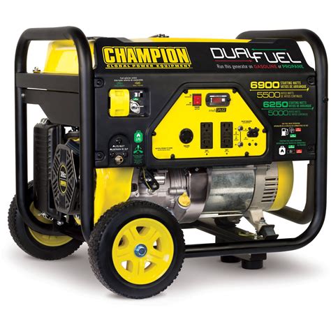 Champion 100231 5500-Watt Dual Fuel Portable Generator with Wheel Kit ...