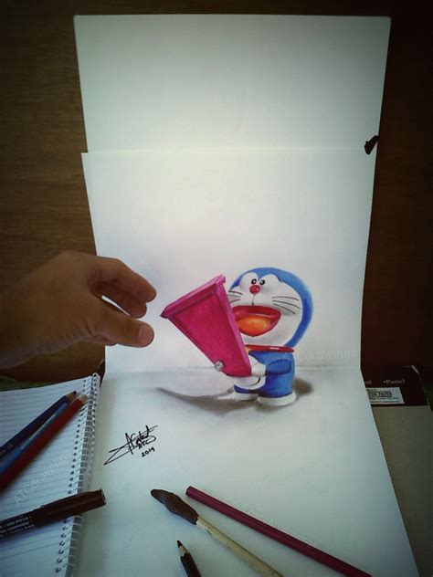 doraemon 3d drawing by Arthur T. Cortez by ATCdrawings on DeviantArt