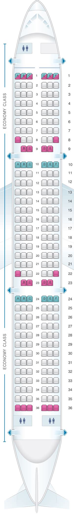 Plan de cabine Aer Lingus Airbus A321 | SeatMaestro.fr