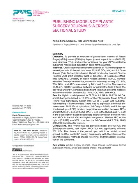 (PDF) Publishing models plastic surgery journals.pdf