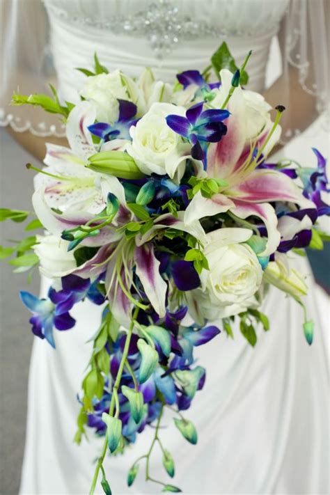 My Blue Orchids bouquet!!!! | Weddingbee Photo Gallery