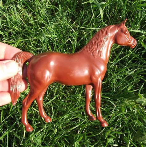 Vintage Hartland plastic Toy Horse Brown Hollow by blackforestrose