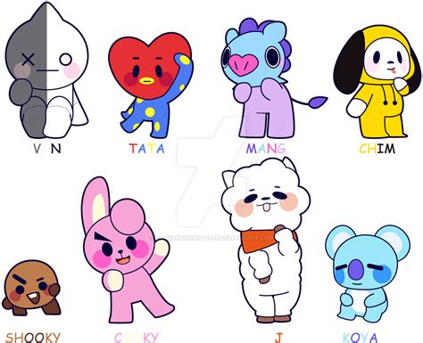 BT21 Stickers cuz I LOVE BTS by XxHoodie--MonsterxX on DeviantArt