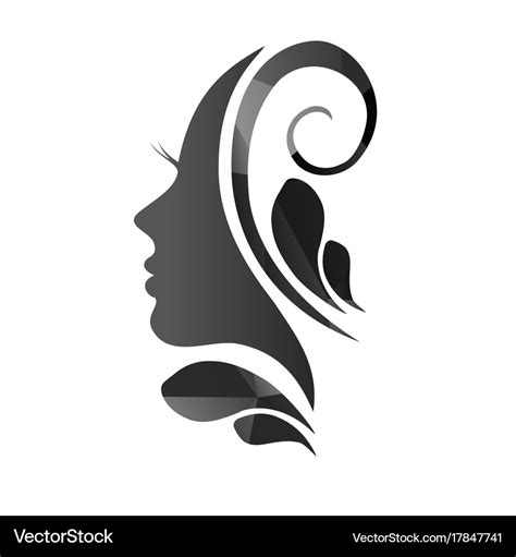 Face of a beautiful woman s profile Royalty Free Vector