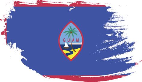 Guam flag with grunge texture 12057216 PNG