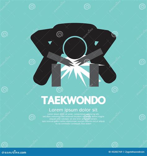 Taekwondo Asian Sport Symbol Stock Vector - Illustration of south ...