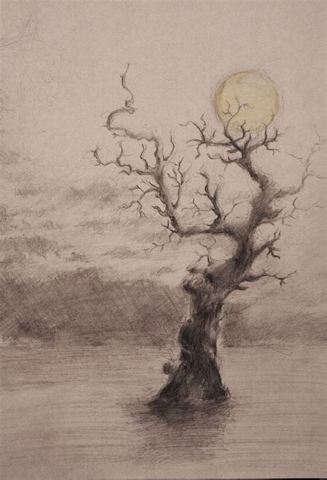 sad moon and lonely tree by LikeAbillion on DeviantArt