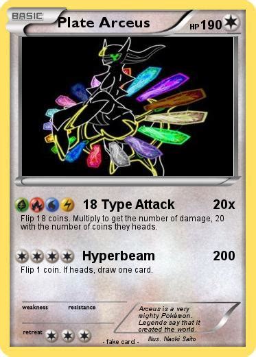 Pokémon Plate Arceus - 18 Type Attack - My Pokemon Card