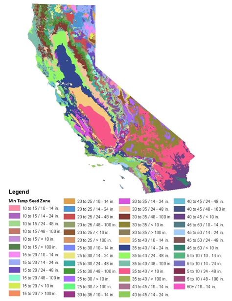 California Native Plant Provisional Seed Zones - Plant Zone Map ...