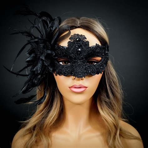 Lace Mask Black Lace Masquerade Mask Mask With Exquisite - Etsy