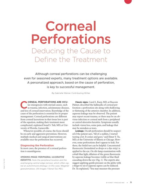 Eyenet 10 2016 Corneal Perforations | PDF | Cornea | Ophthalmology