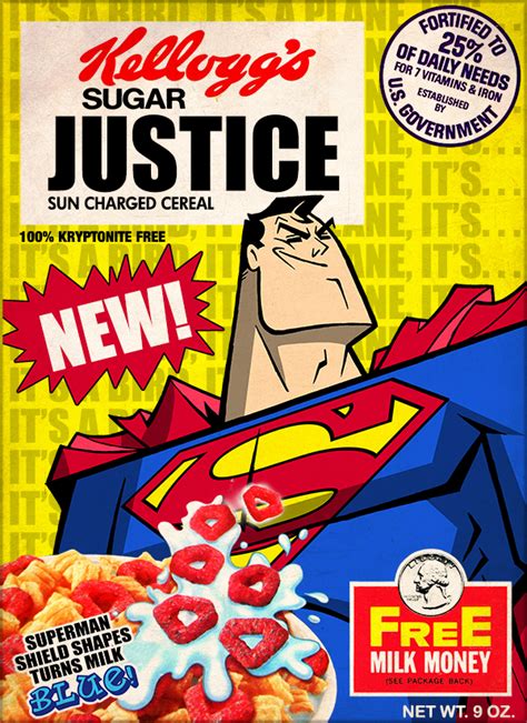 Cereal Box Art Featuring Superman & His Villainous Enemies