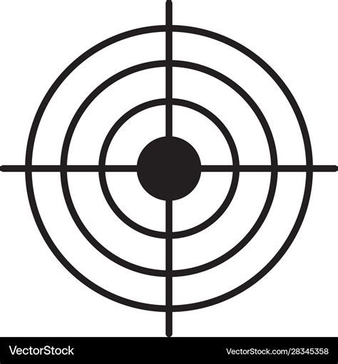 Gun target linear icon Royalty Free Vector Image