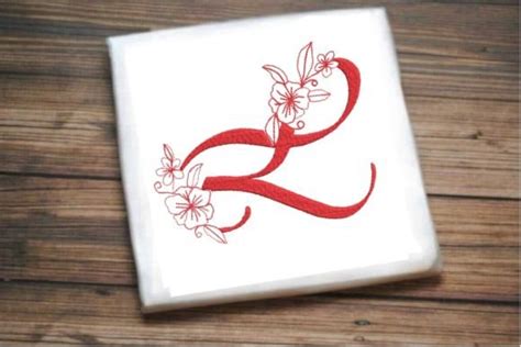 L Floral Monogram Letter · Creative Fabrica