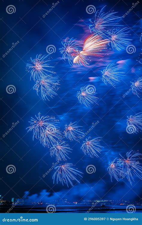 Lake Suwa Fireworks Display 2023 Stock Image - Image of person, display ...