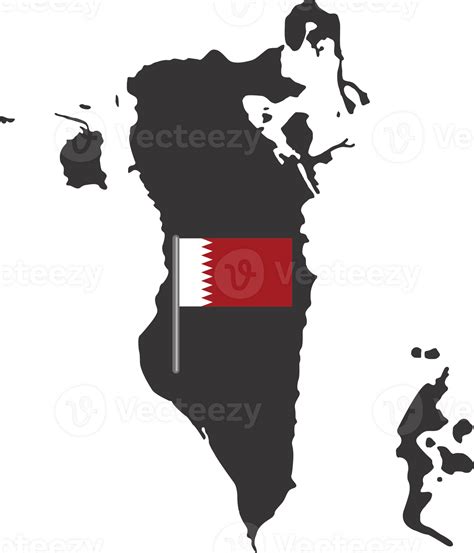 Bahrain flag pin map location 23529910 PNG