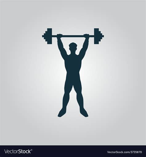 Strong man icon of fitness Royalty Free Vector Image