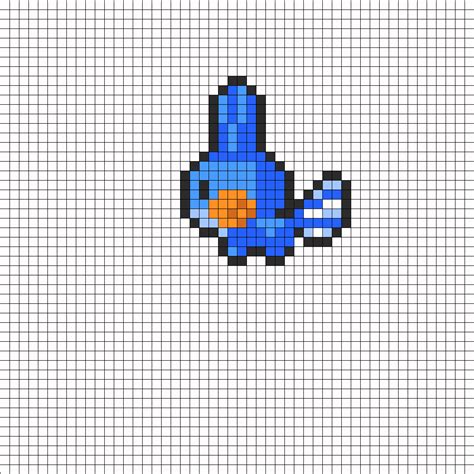 Easy Mudkip Pixel Art Grid : See more ideas about pixel art, pixel art ...