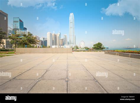 Hong Kong Central skyline and unmanned road Stock Photo - Alamy