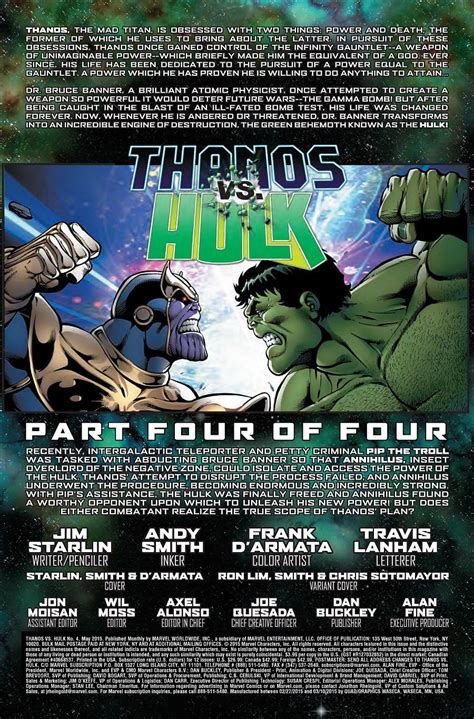 Thanos Vs. Hulk #4