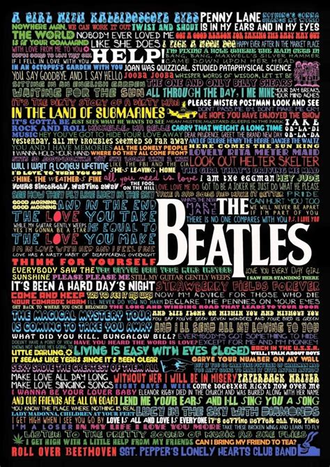 Here is all the Beatles songs in one giant pic.... Joni Express ...