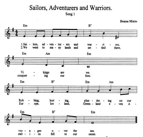 Vikings Song - 'Sailors, Adventurers and Warriors' | Teaching Resources