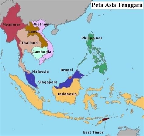 Peta Benua Asia Lengkap Gambar HD, Negara dan Keterangannya