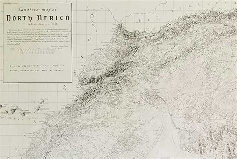 Landform Map of North Africa. by Erwin (cartographer) NORTH AFRICA ...