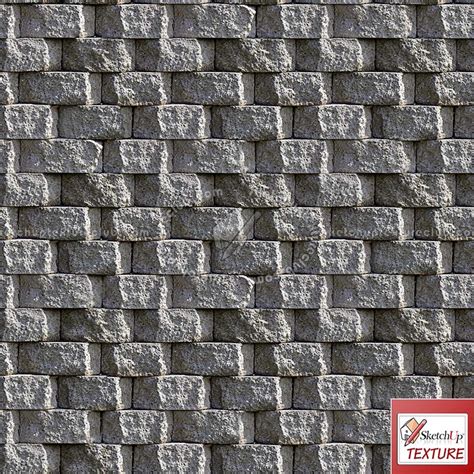 Concrete retaining wall blocks texture seamless 20491