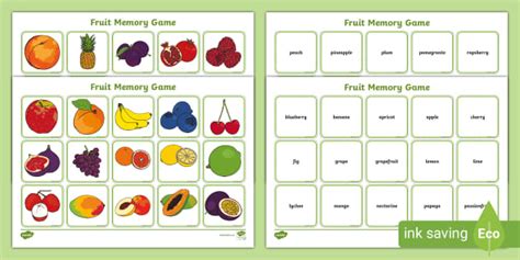 Fruit Memory Game (teacher made) - Twinkl