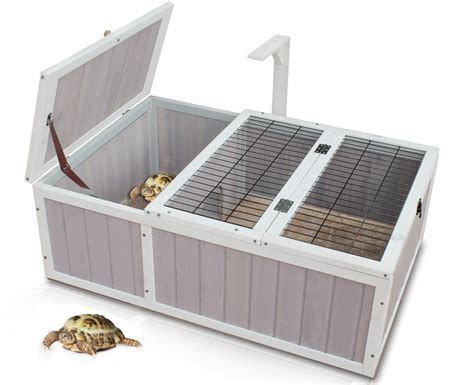 Tortoise House Habitat Wooden Small Animal Hutch Enclosure Indoor ...