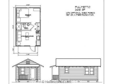 12X16 Cabin with Loft Plans | Historic Shed Cottages/ Tiny Houses ...