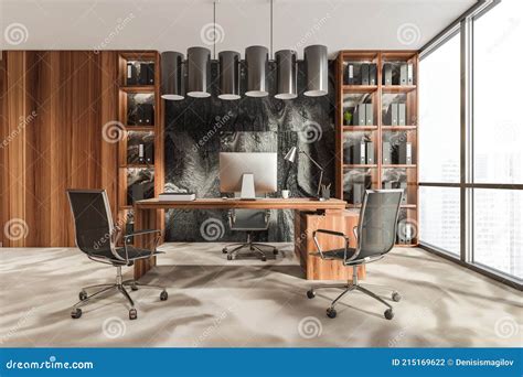 Business Consulting Room Interior with Furniture and Windows Stock ...