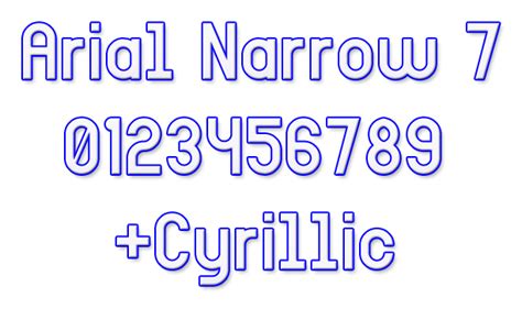 Arial Narrow 7 Font | dafont.com