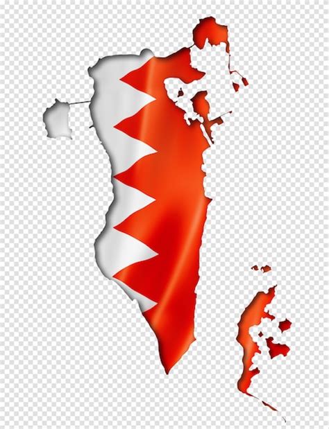 Premium PSD | Bahrain flag map