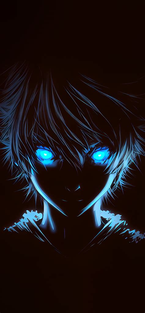 Boy with Blue Glowing Eyes Anime Wallpaper - Anime Wallpaper 4k