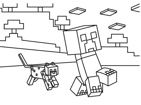 Lego Minecraft Creeper Coloring Page - Free Printable Coloring Pages ...