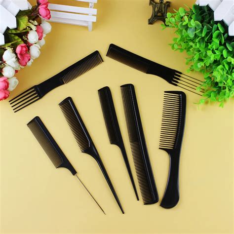 New 10Pcs/Set Professional Various Black Hair Comb Salon Hair Styling ...